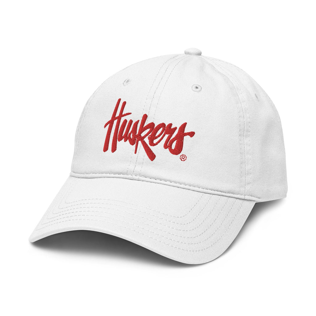 Elite Authentics Nebraska Cornhuskers Symbol Officially Licensed Adjustable Baseball Hat, White