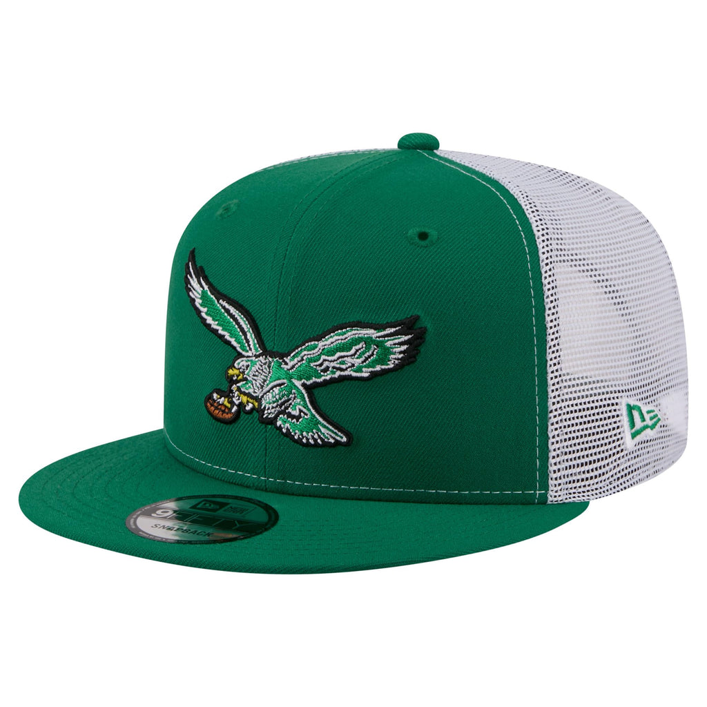New Era Men's Kelly Green Philadelphia Eagles Core Team 9FIFTY Trucker Snapback Hat