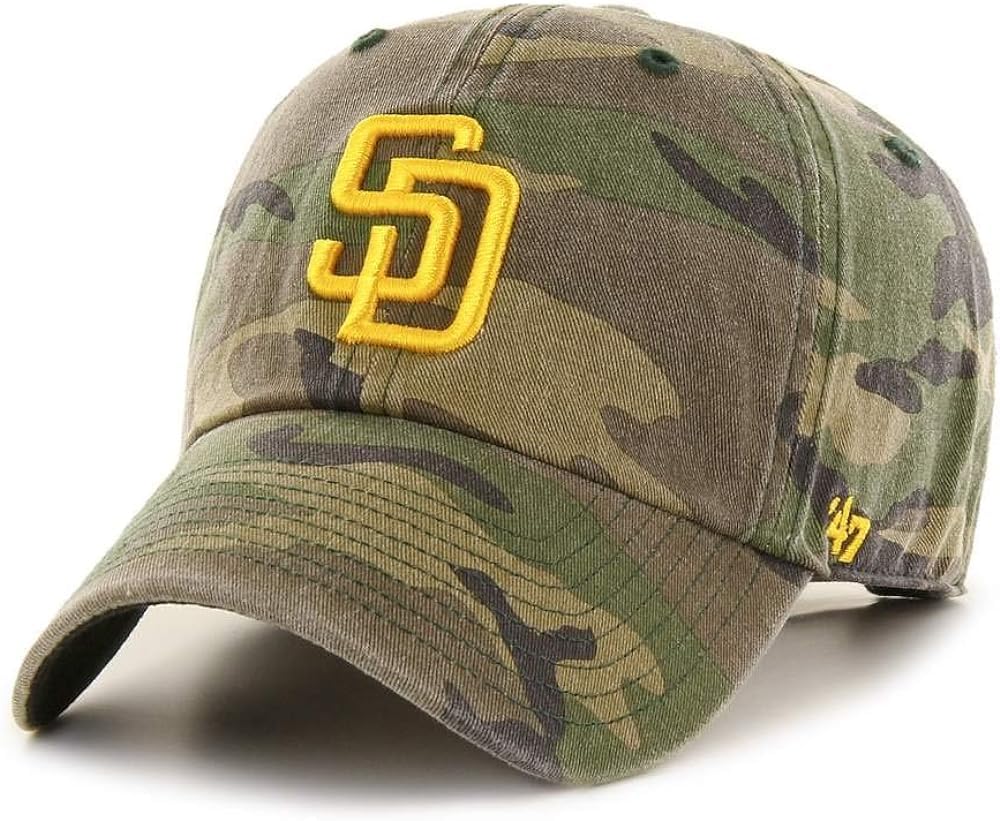 '47 MLB Unisex-Adult Camo Clean Up Adjustable Hat Cap One Size (US, Alpha, One Size, San Diego Padres)