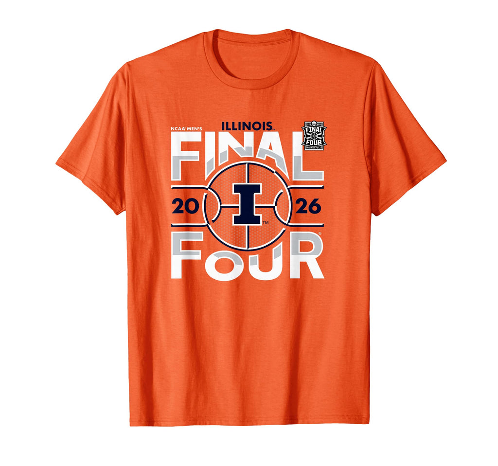 Illinois Illini Final Four 2026 Men's March Madness Logo T-Shirt