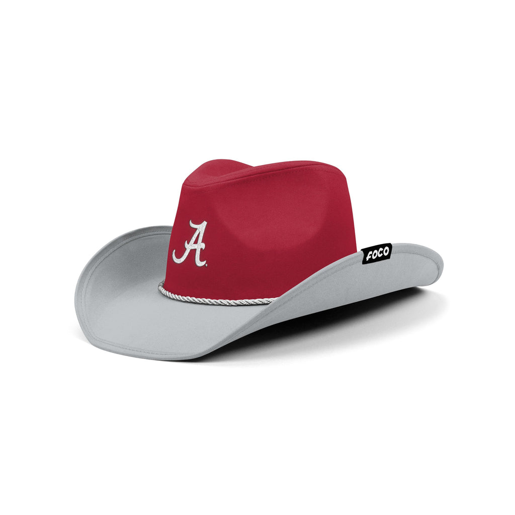 FOCO Alabama Crimson Tide NCAA College Logo Two Tone Cowboy Hat, Team Color