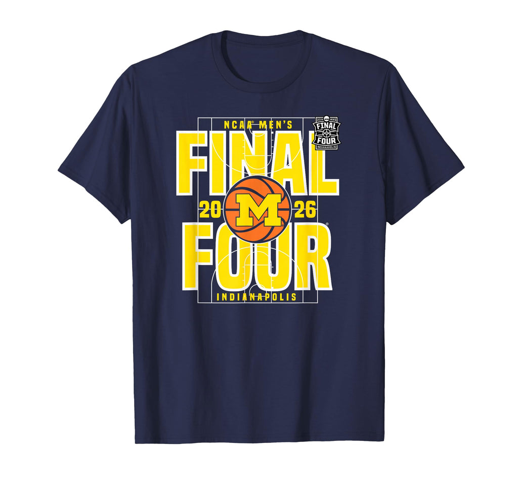 Michigan Wolverines Final Four 2026 Men's March Madness Dunk T-Shirt