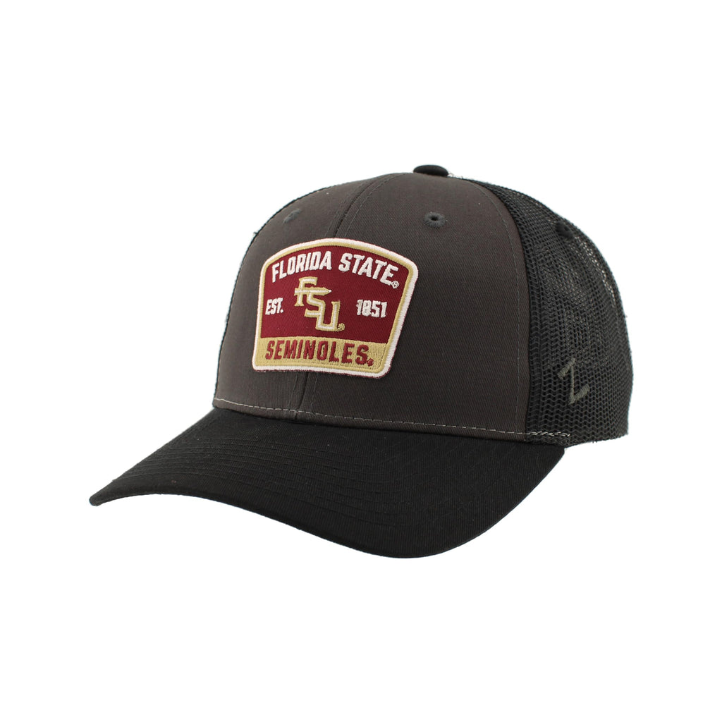 ZHATS Standard NCAA Officially Licensed Snapback Hat Big Rig Patch Black Charcoal Switchback, One Size