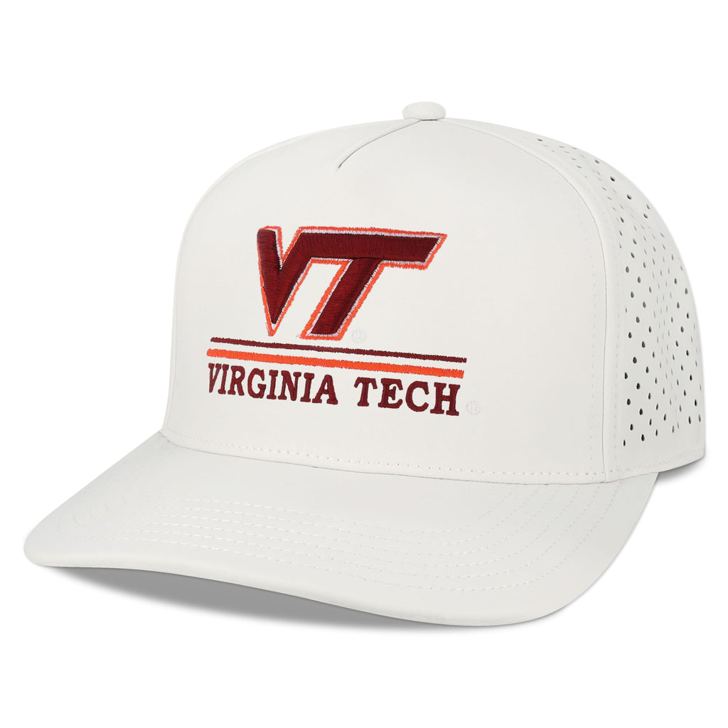 Legacy NCAA Officially Licensed Baseball Hat, Virginia Tech Hokies, Lightweight Cap for Men & Women, Cut Above Adjustable (Cut), White, One Size Fits Most, Snapback Closure