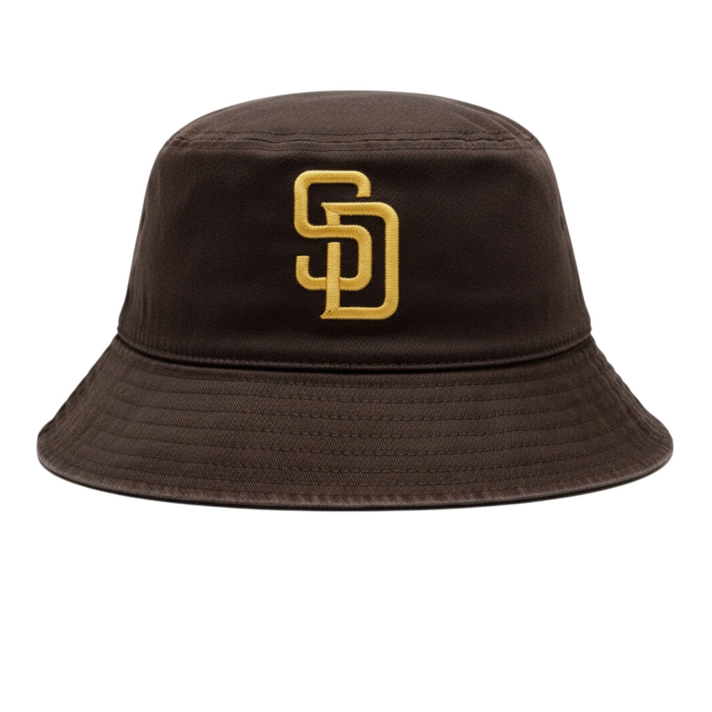 San Diego Bucket Hat, Embroidered, Perfect for Summer, Camping, Fishing, Tailgaiting, Baseball, him, her, dad, mom (Brown) (S/M)