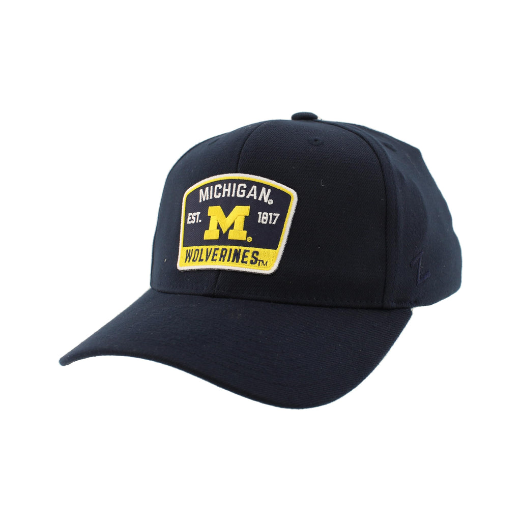 ZHATS Men's Standard NCAA Officially Licensed Fitted Hat ZH Patch Switchback Team Color