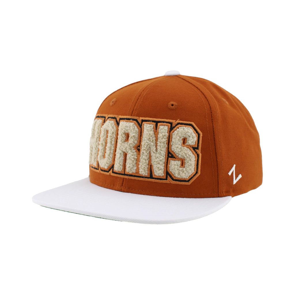Texas Longhorns NCAA Officially Licensed Adjustable Snapback Hat Flat Bill Z11 Retro Chenille Team Color