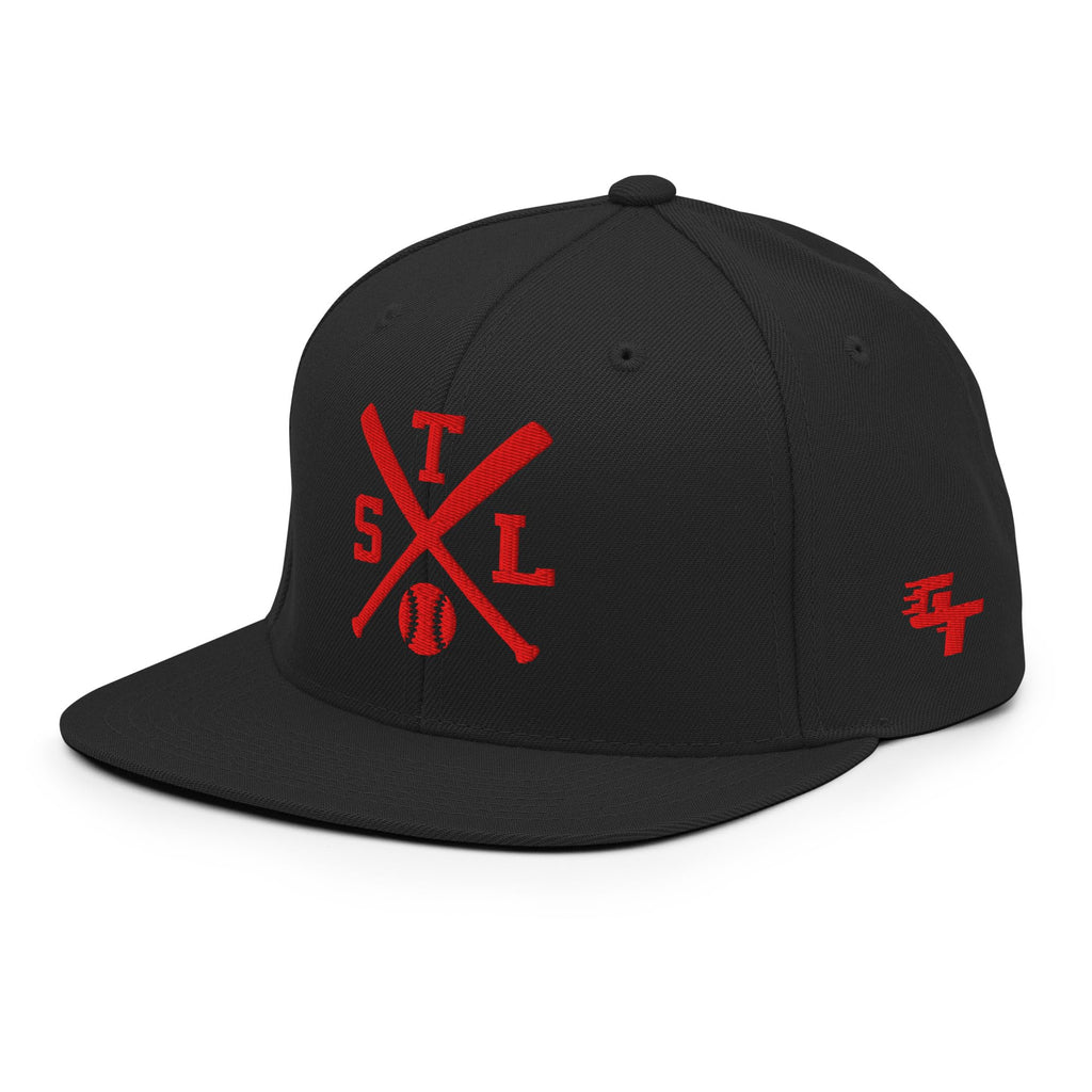 St. Louis Baseball Bats Retro STL Snapback Hat Baseball Cap Black