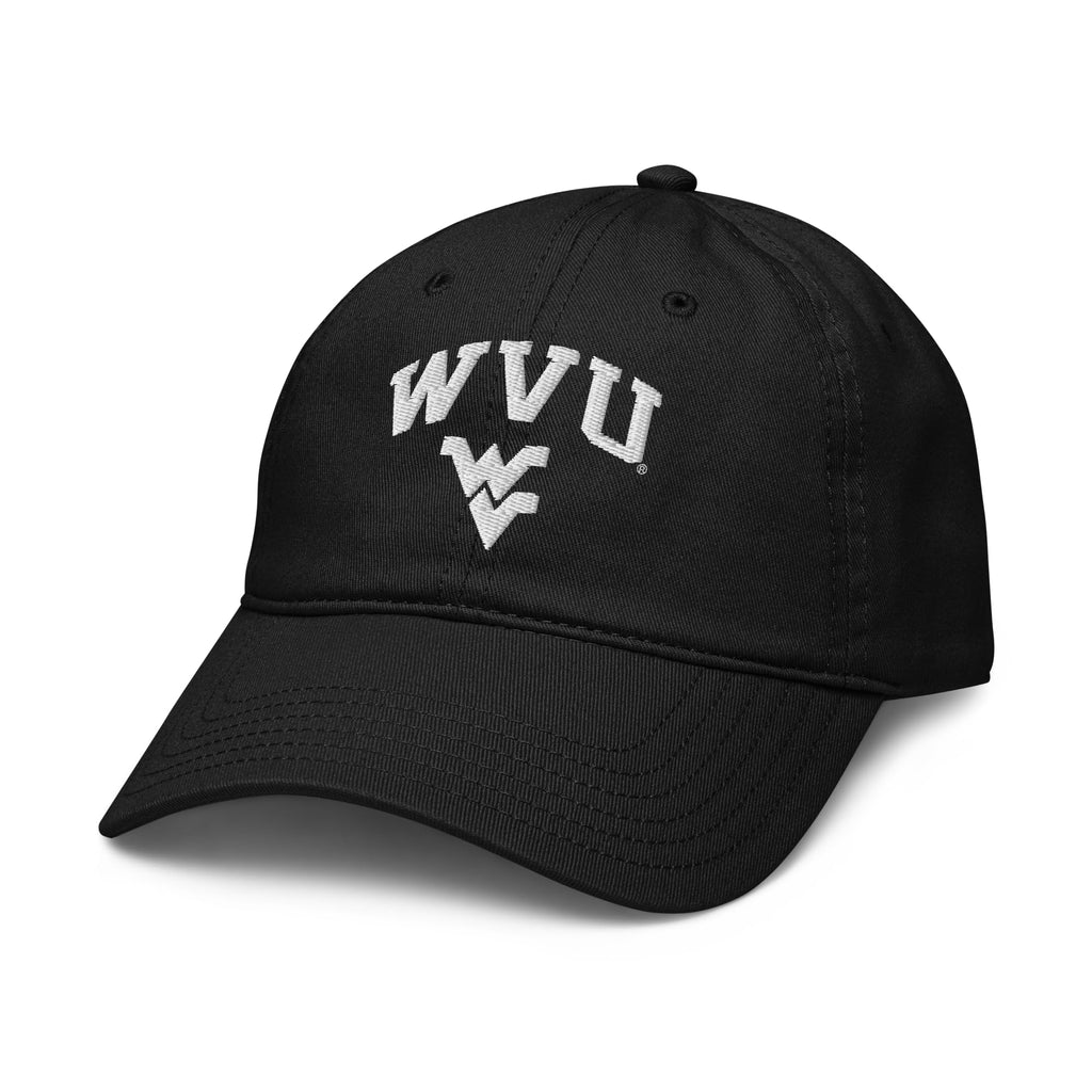 West Virginia Mountaineers Arched Black Officially Licensed Adjustable Baseball Hat