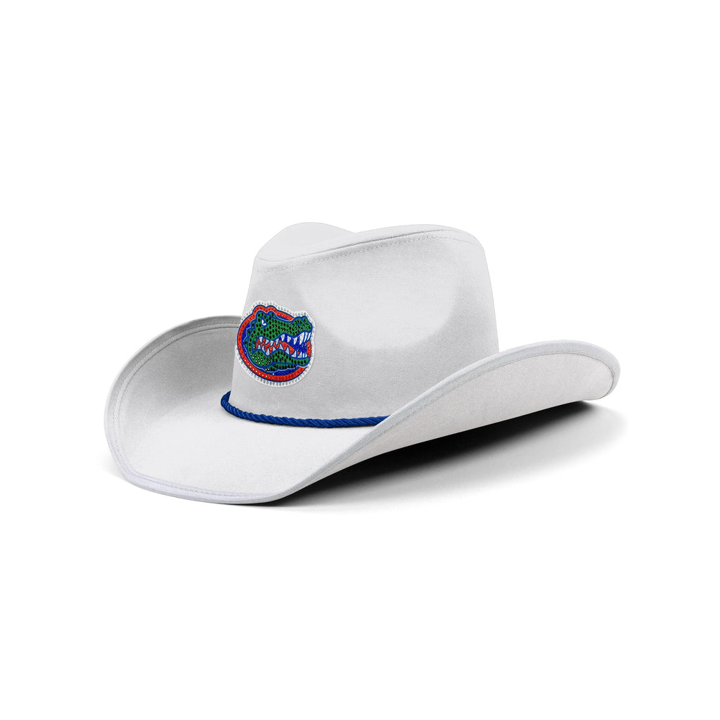 FOCO Florida Gators NCAA Rhinestone Logo White Cowboy Hat