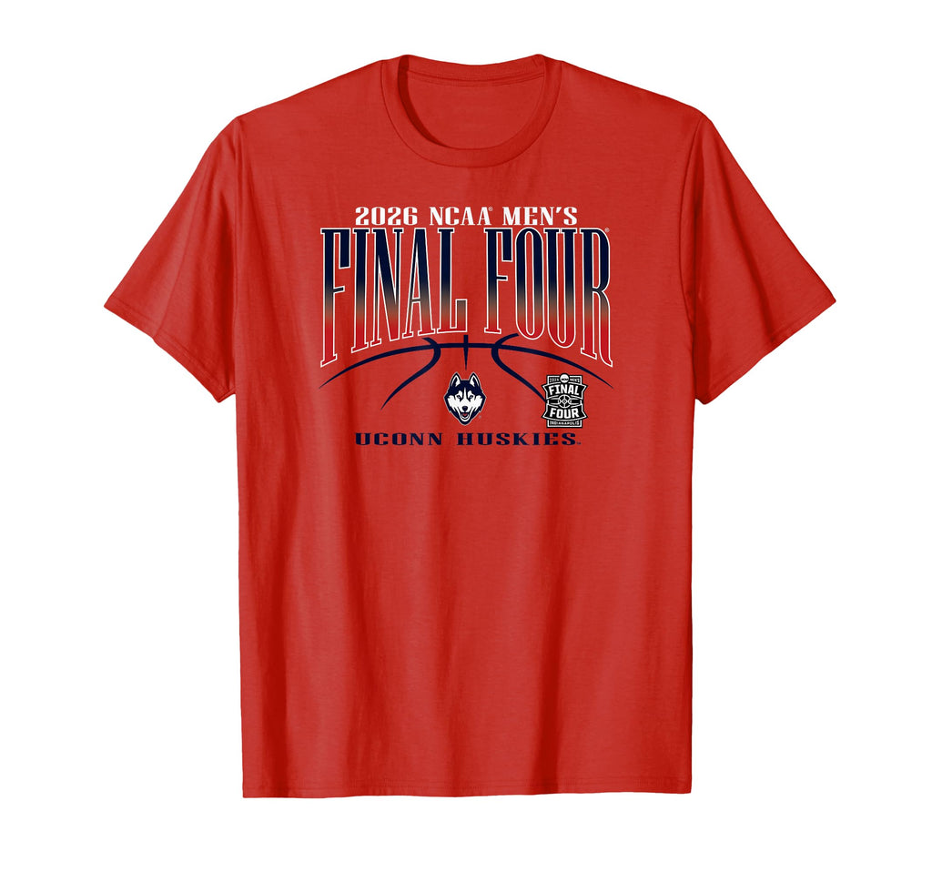 Connecticut Huskies Final Four 2026 Men's Basketball Red T-Shirt
