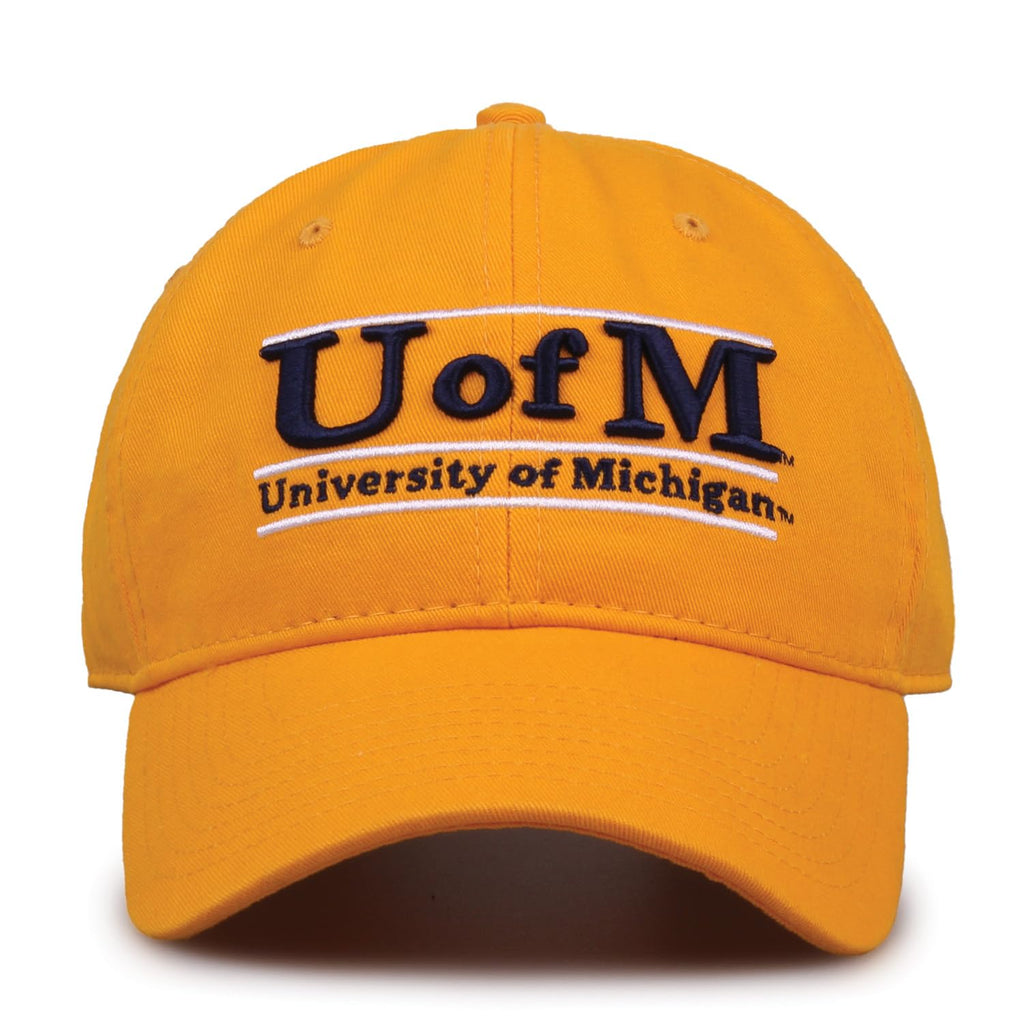 The Game Split Bar Design Trucker Mesh Hat, Athletic Gold, Adjustable, Michigan Wolverines, One Size