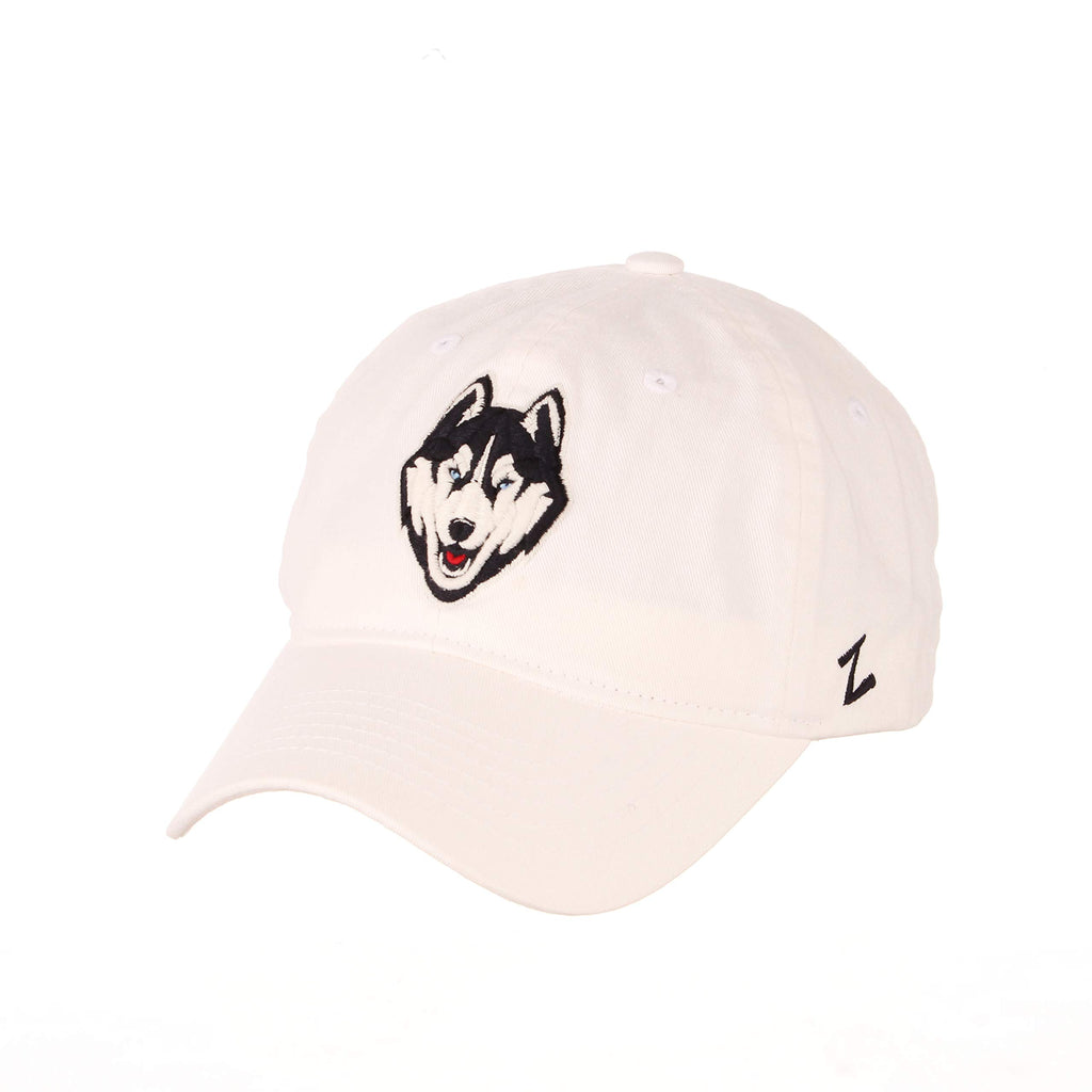 NCAA Connecticut Huskies Mens Adjustable Scholarship Hat White, Connecticut Huskies White, Adjustable