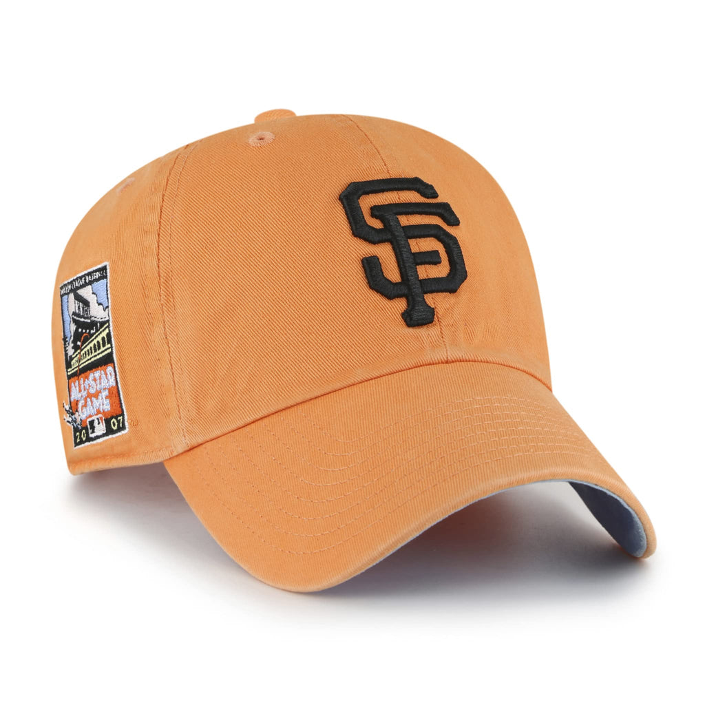 47 MLB All Star Game Side Patch Double Under Clean Up Adjustable Hat (San Francisco Giants 2007 All Star Game Side Patch - Mango)