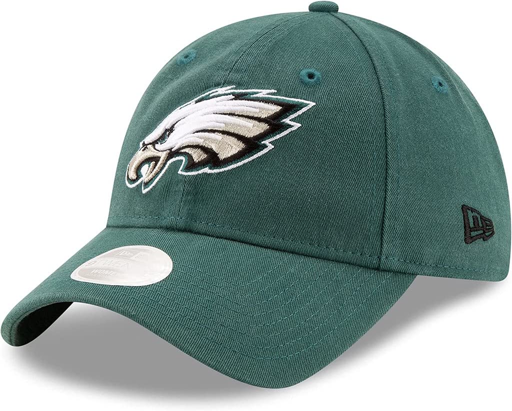 New Era Women's NFL Core Classic 9TWENTY Adjustable Hat Cap One Size Fits All (Philadelphia Eagles Green)