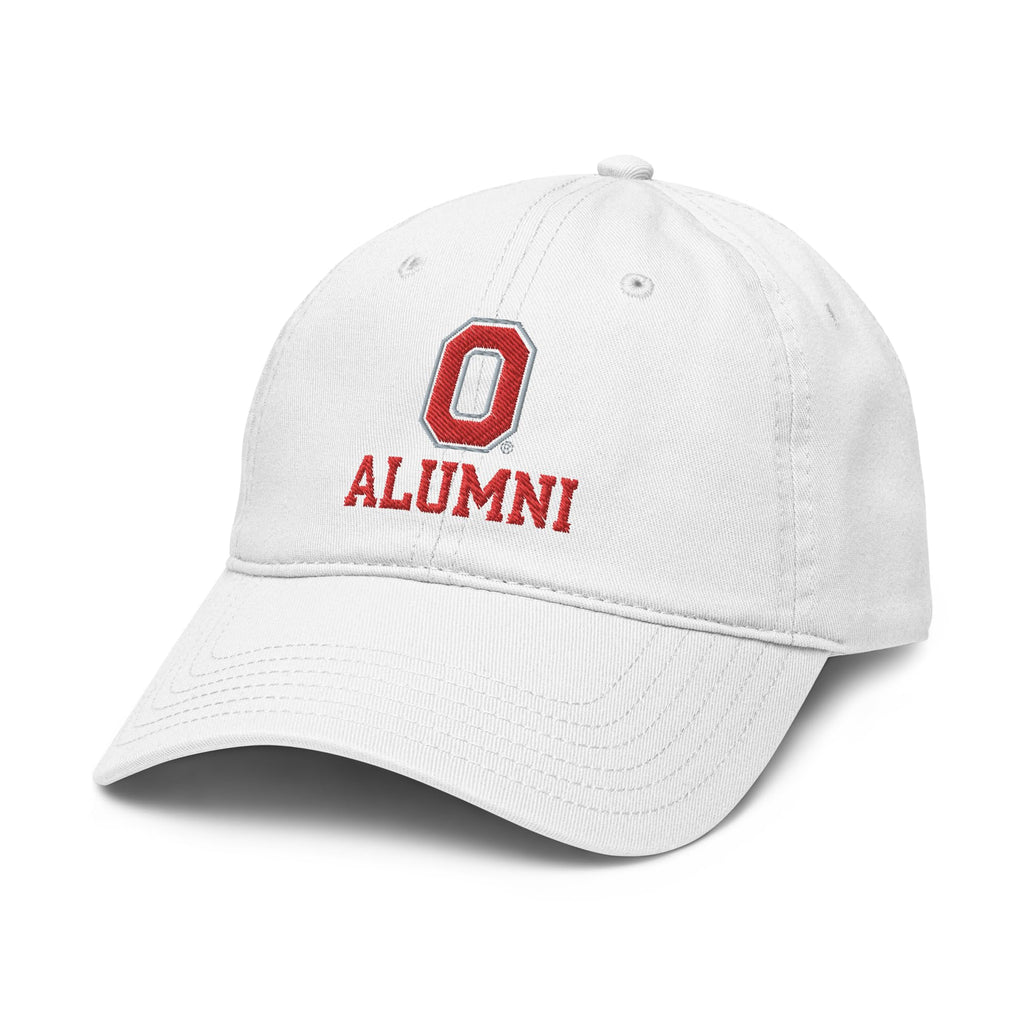 Elite Authentics Ohio State Buckeyes Alumni White Officially Licensed Adjustable Baseball Hat, One Size