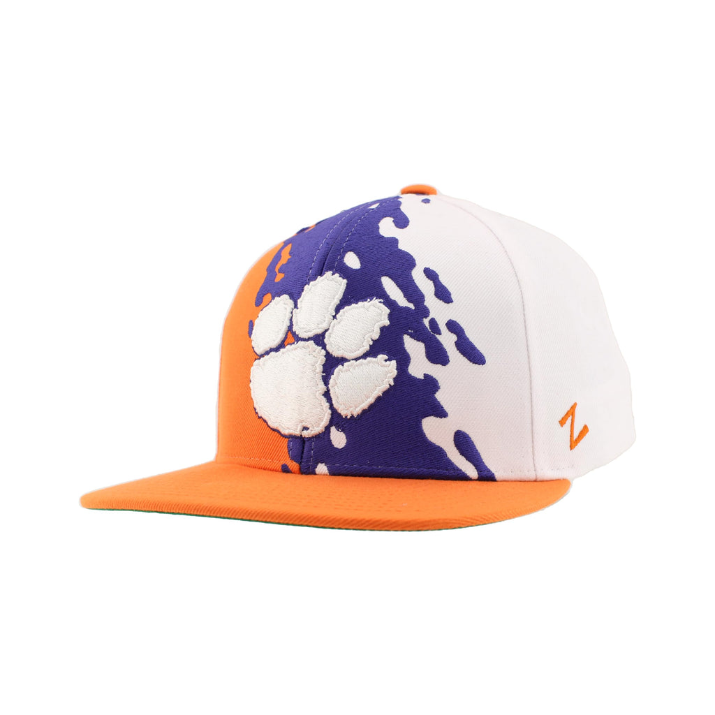 ZHATS Standard NCAA Officially Licensed Hat Flat Snapback Z11 Retro Paintbrush, Team Color, One Size