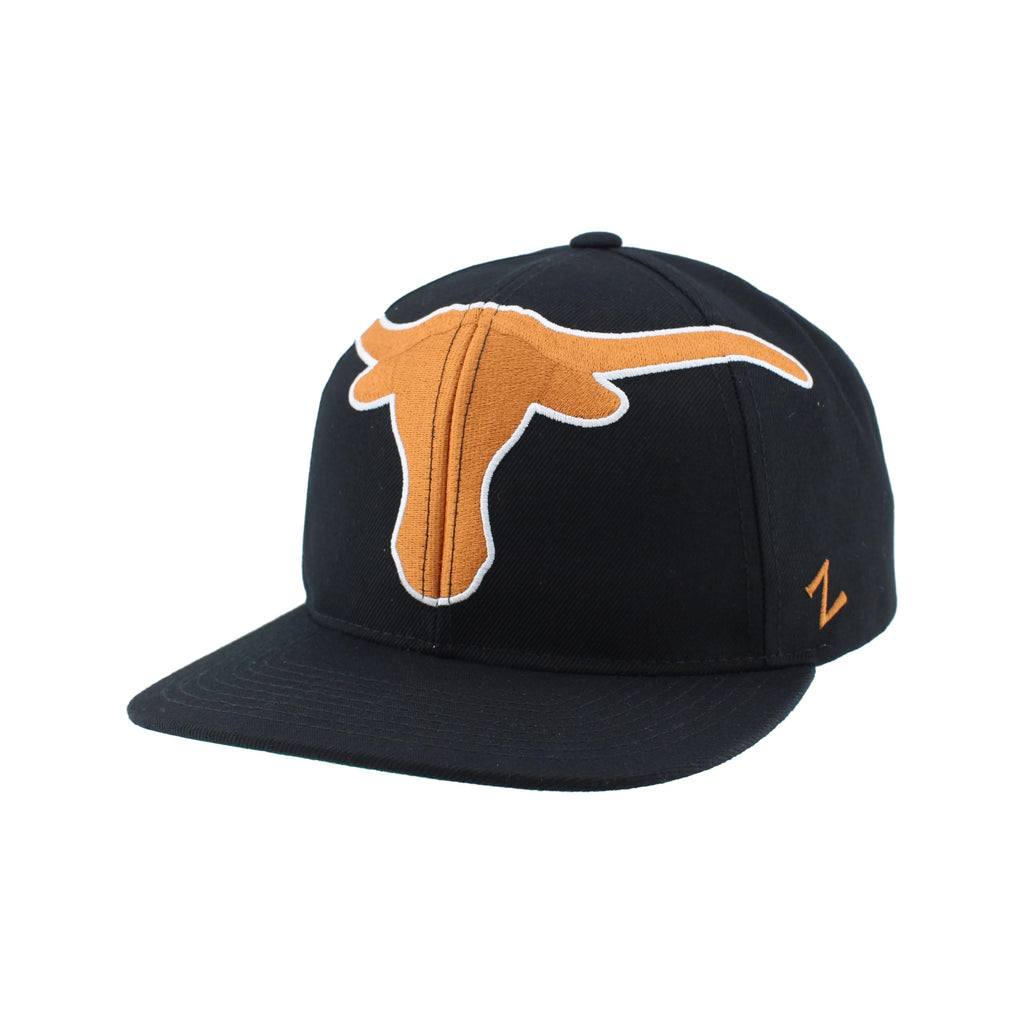 Texas Longhorns NCAA Officially Licensed Adjustable Snapback Hat Flat Bill Z11 Retro Over The Top Black