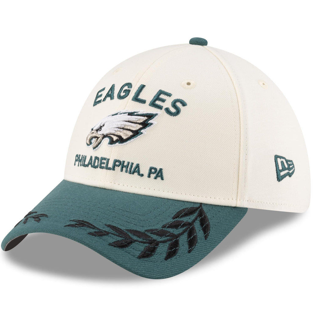 New Era Men's Cream/Midnight Green Philadelphia Eagles 2025 NFL Draft 39THIRTY Flex Hat