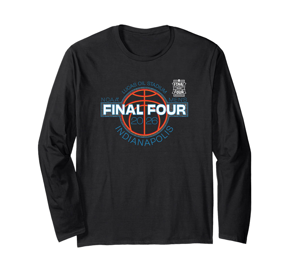 NCAA 2026 Final Four Men's Basketball Indianapolis Black Long Sleeve T-Shirt
