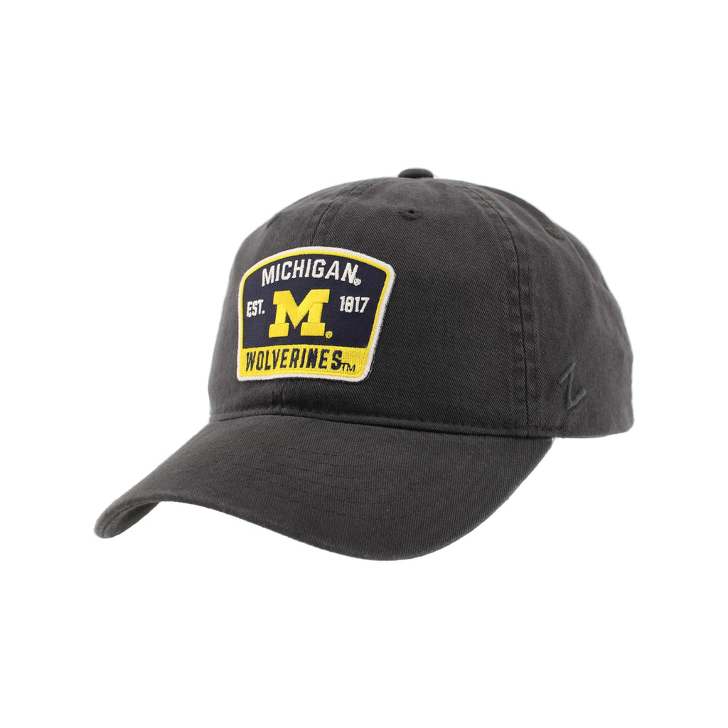 ZHATS Men's Standard NCAA Officially Licensed Hat Scholarship Patch Charcoal Switchback