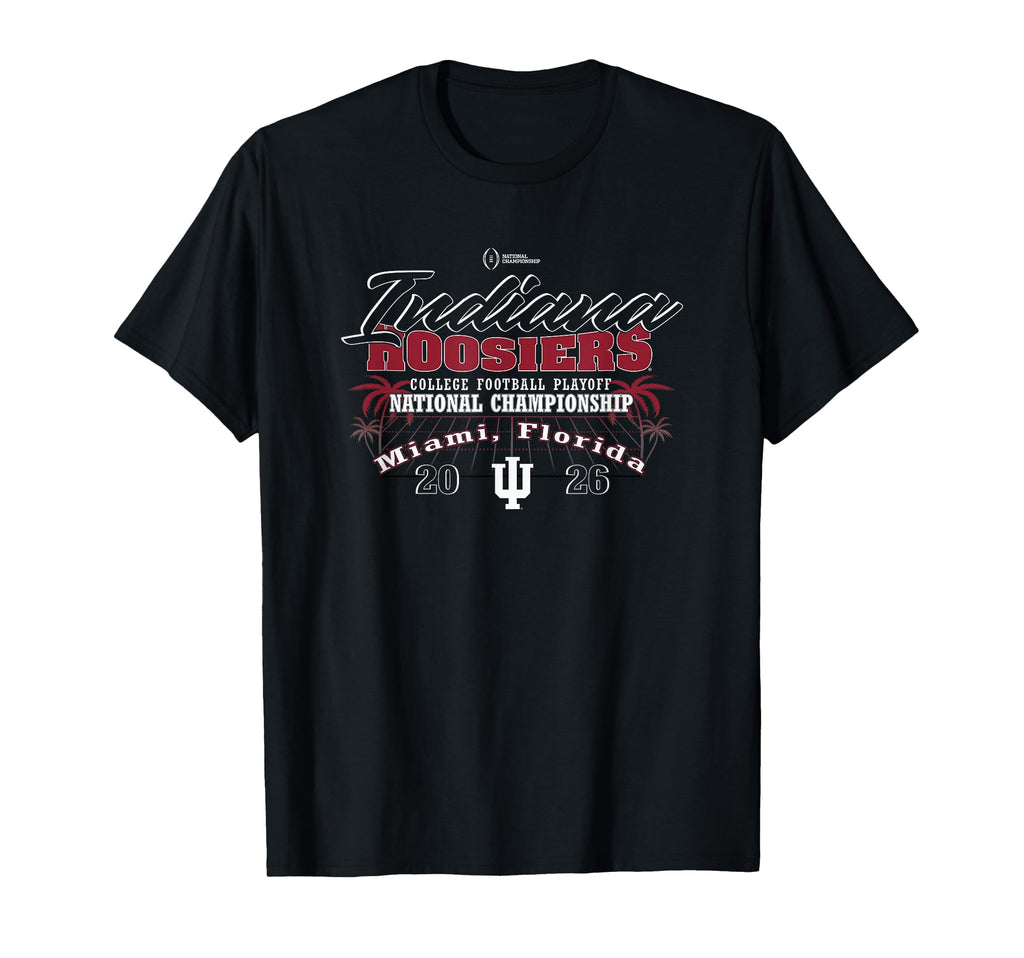 Indiana Hoosiers CFP National Championship 2026 Black T-Shirt