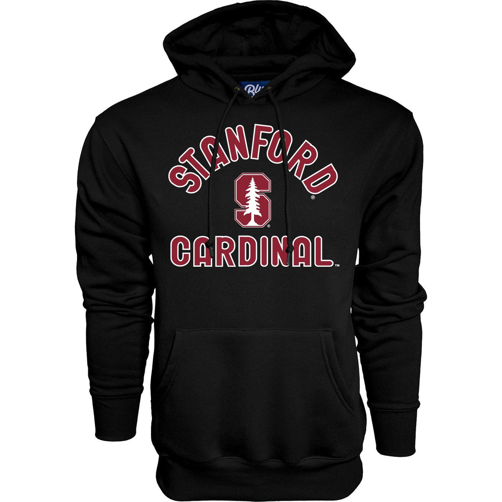Blue 84 Men's Stanford Cardinal Hoodie Line Up Secondary Color, Stanford Cardinal Black, Large
