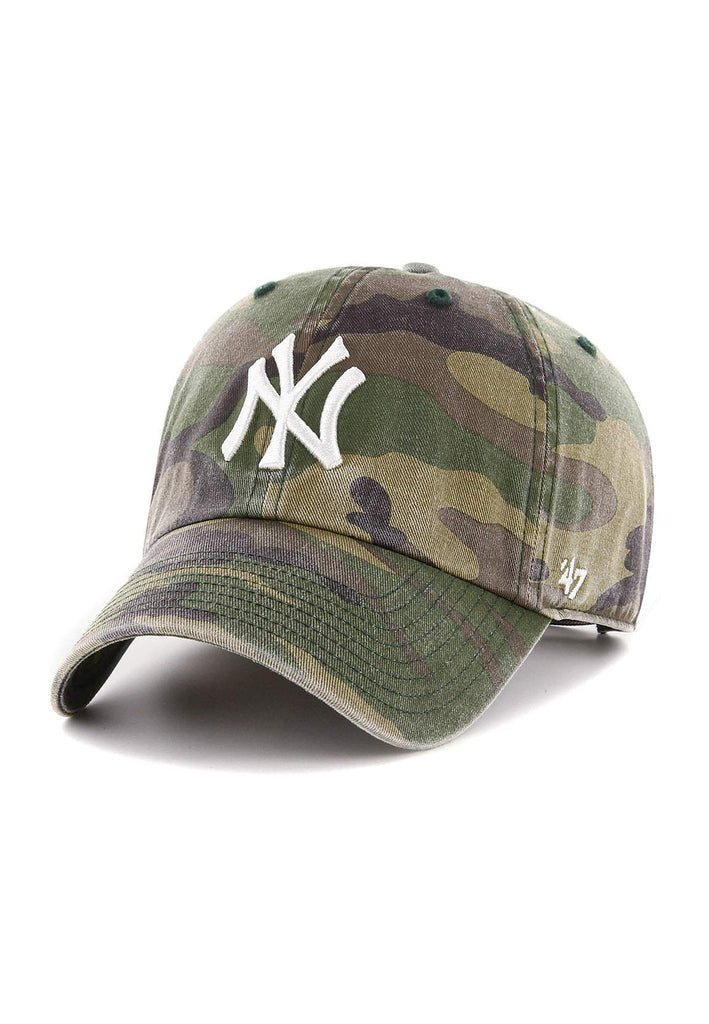 '47 New York Yankees Clean Up Hat Cap Army Camo/White