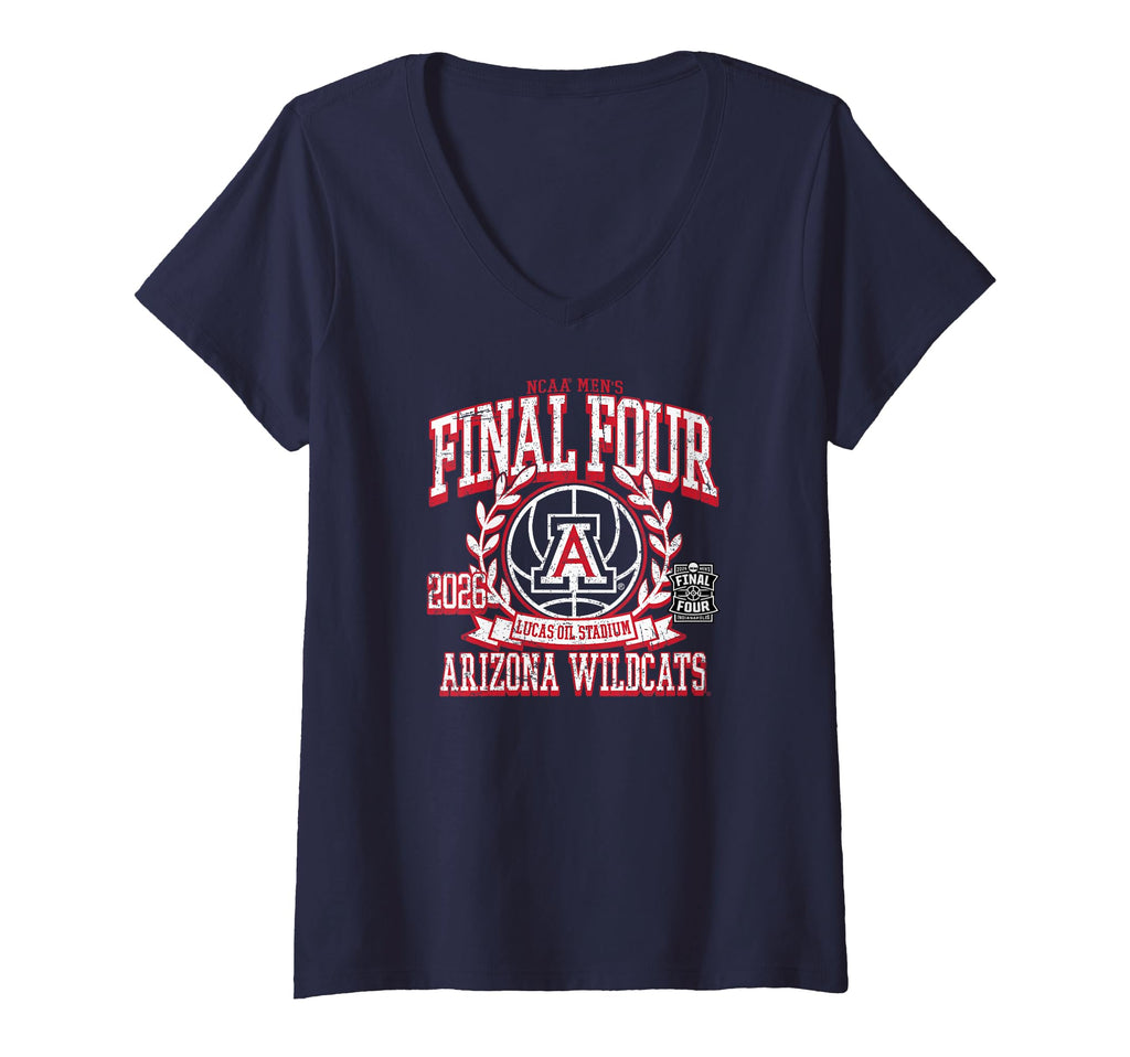Women's Arizona Wildcats Final Four 2026 Men's Basketball Vintage V-Neck T-Shirt