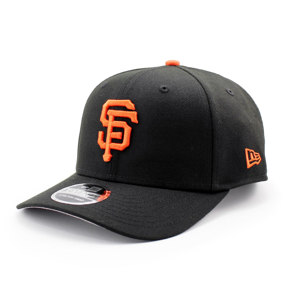 MLB 9SEVENTY Baseball Team Replica Color Stretch Adjustable Snapback Hat (US, Alpha, One Size, Black, San Francisco Giants)