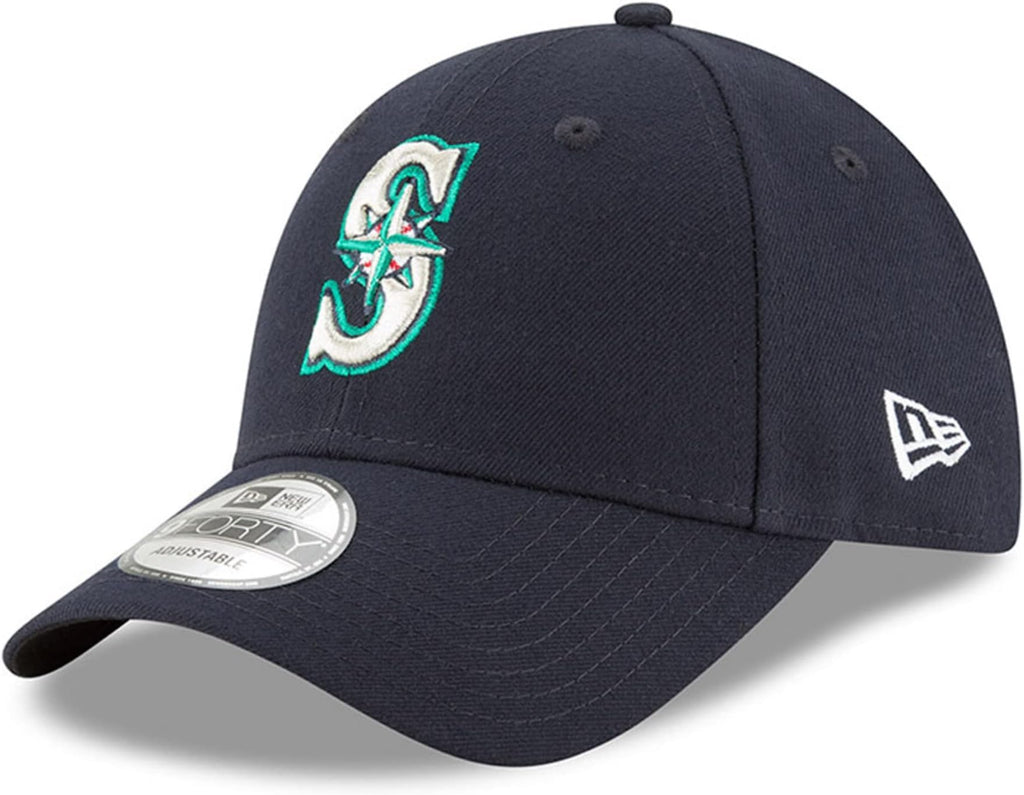 New Era MLB The League 9FORTY Team Color Primary Logo Adjustable Hat Cap One Size Fits All - Seattle Mariners Navy