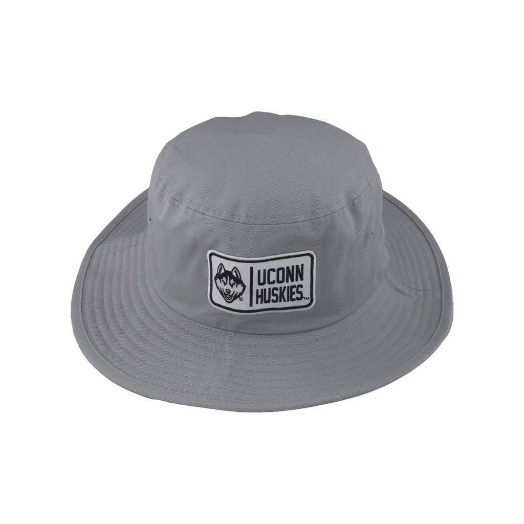 Connecticut Huskies NCAA Officially Licensed Bucket Hat Patch Gray Defer