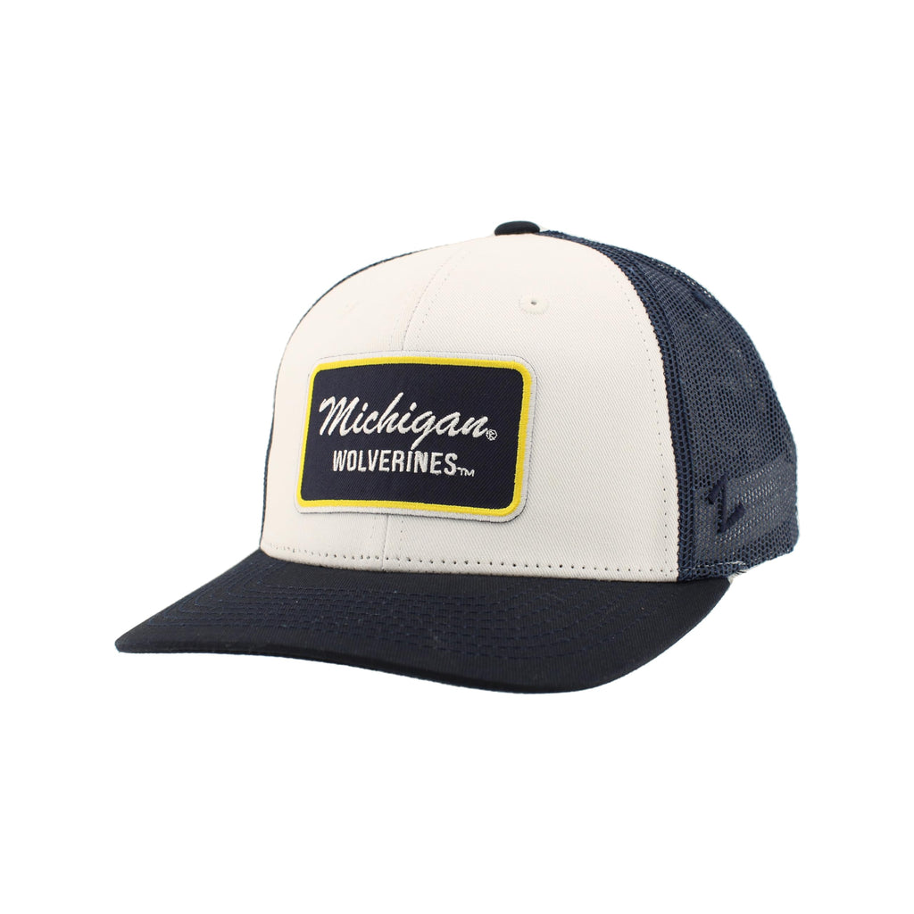 ZHATS Standard NCAA Officially Licensed Trucker Hat Dakota Patch Brick White, One Size