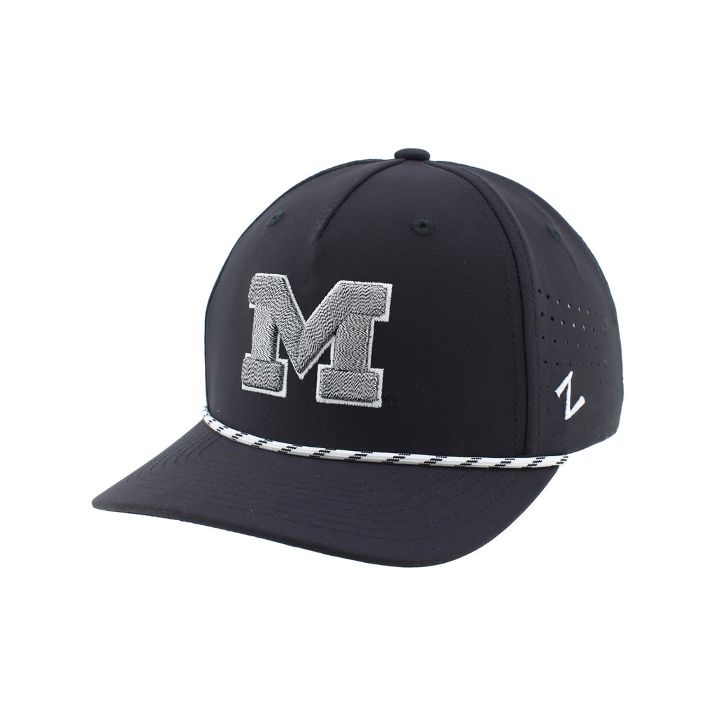 Michigan Wolverines NCAA Officially Licensed Rope Hat Snapback Performance Black