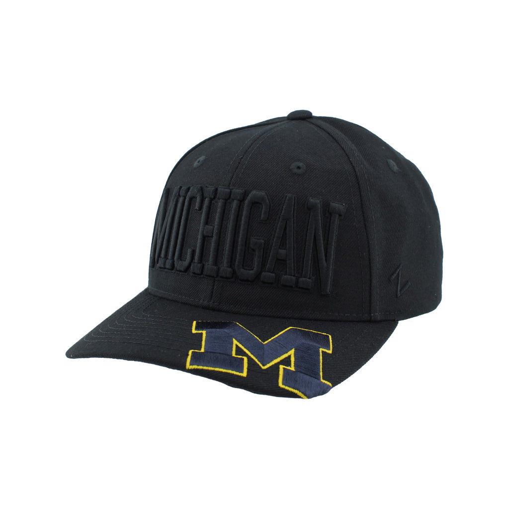 Michigan Wolverines NCAA Officially Licensed Adjustable Snapback Hat Contender Black