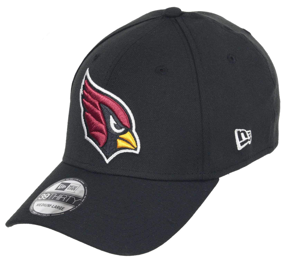 New Era Men's Black Arizona Cardinals Core Team 39THIRTY Flex Hat