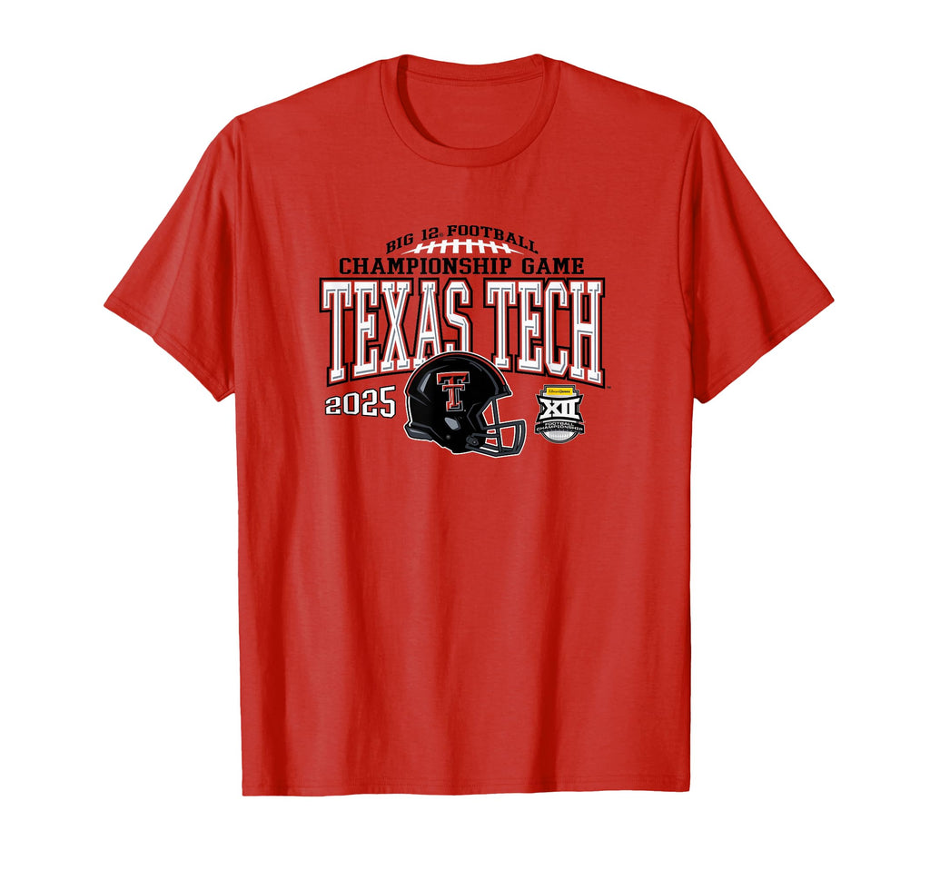 Texas Tech Red Raiders Big 12 Championship 2025 Football Red T-Shirt