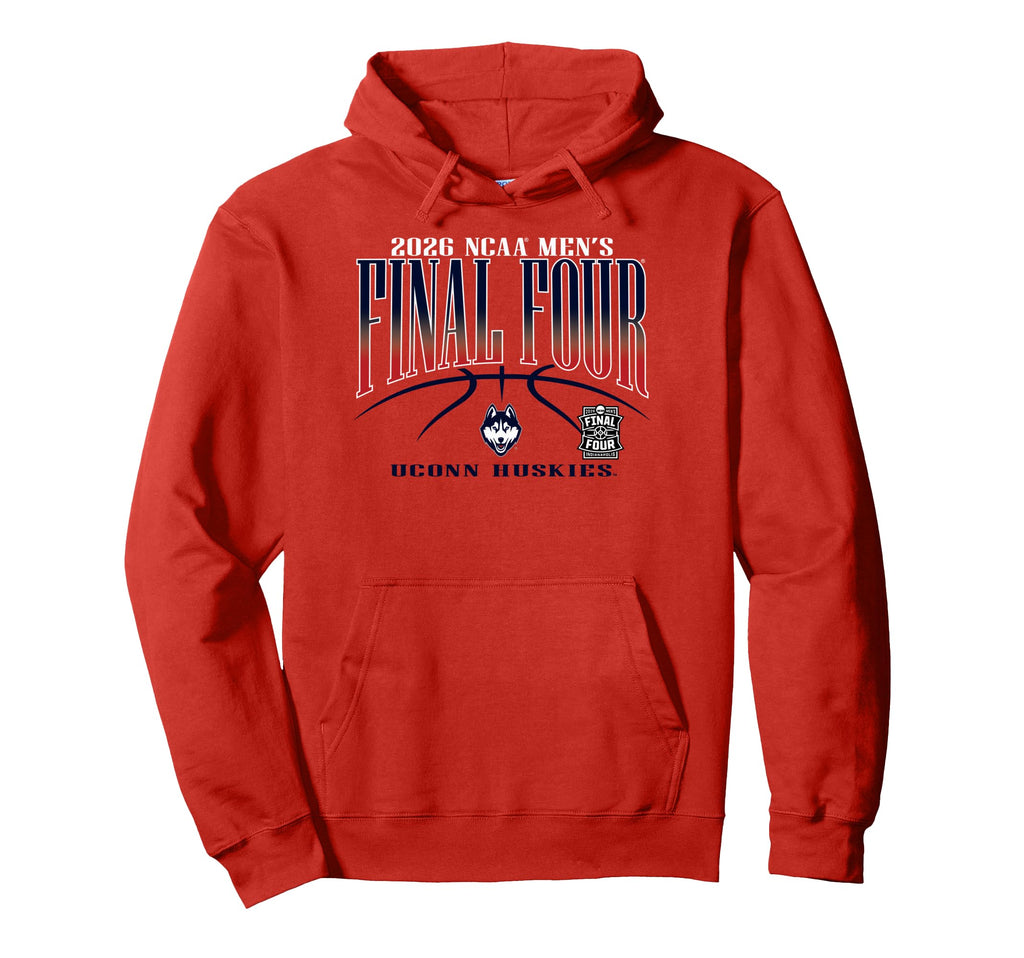 Connecticut Huskies Final Four 2026 Men's Basketball Red Pullover Hoodie