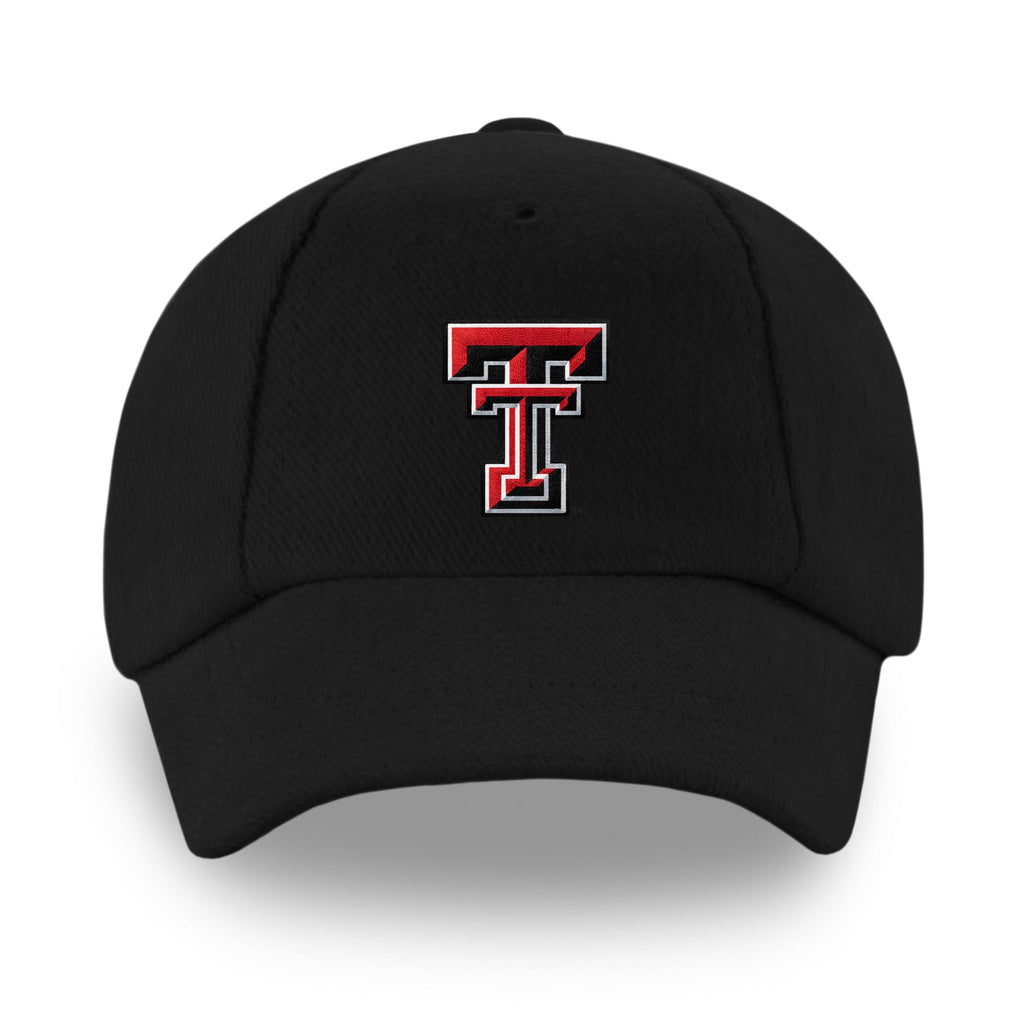 Creative Knitwear Texas Tech Red Raiders Toddler Unisex Baseball Cap Black Solid Embroidered Logo - Size 12-24 Months
