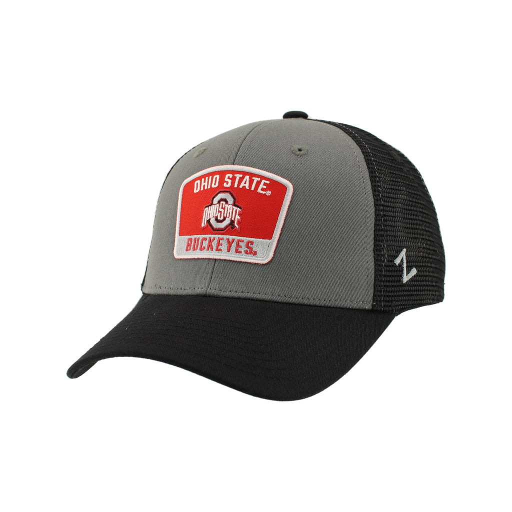 ZHATS Standard NCAA Officially Licensed Snapback Hat Big Rig Patch Black Gray Switchback, One Size