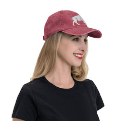 Vintage Buffalo Baseball Cap - Distressed Bison Dad Hat For Men & Women (Adjustable) - View #9