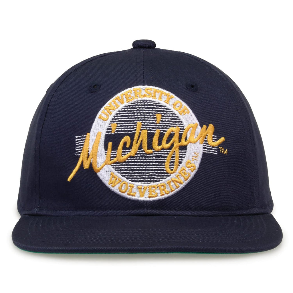 The Game One Size Fits Most Retro Circle Design Hat, Michigan Wolverines/Navy