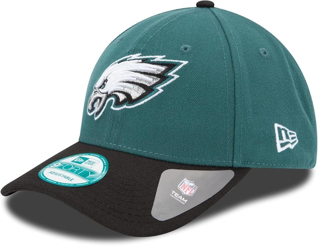 New Era NFL The League 9FORTY Adjustable Hat Cap One Size (US, Alpha, One Size, Philadelphia Eagles - Green/Black)