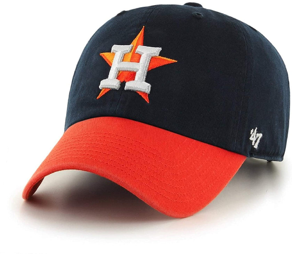 47 MLB Two Tone MVP Adjustable Hat, Adult One Size Fits All (Houston Astros)