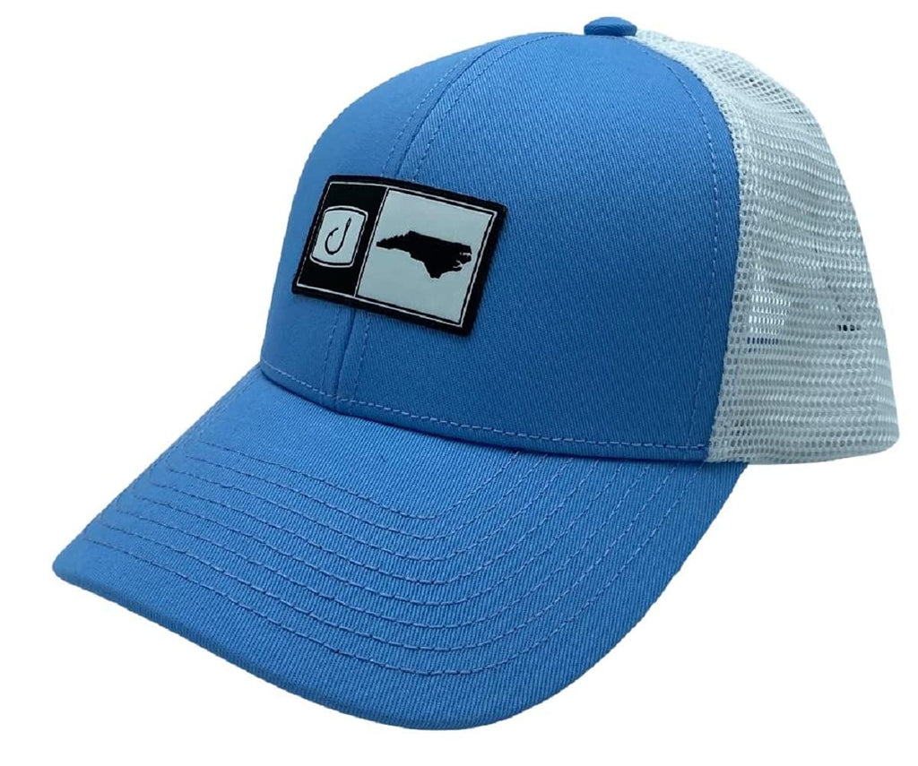 Avid Gear Fishing Trucker Hat Mesh Back State Fishing Florida, Texas, Carolina, Hawaii Trucker Hat - Stately North Carolina Blue