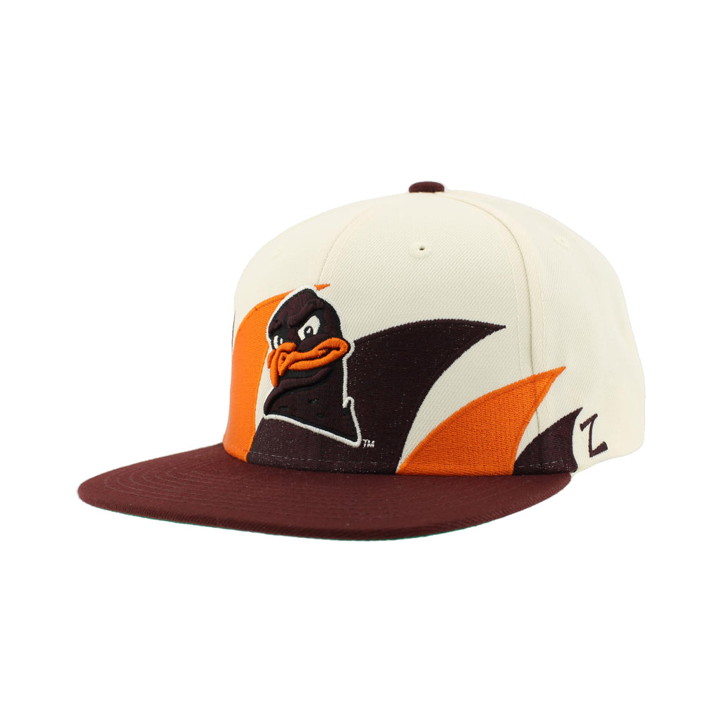 ZHATS Standard NCAA Officially Licensed Hat Flat Snapback Z11 Retro Sharktooth, Team Color, One Size
