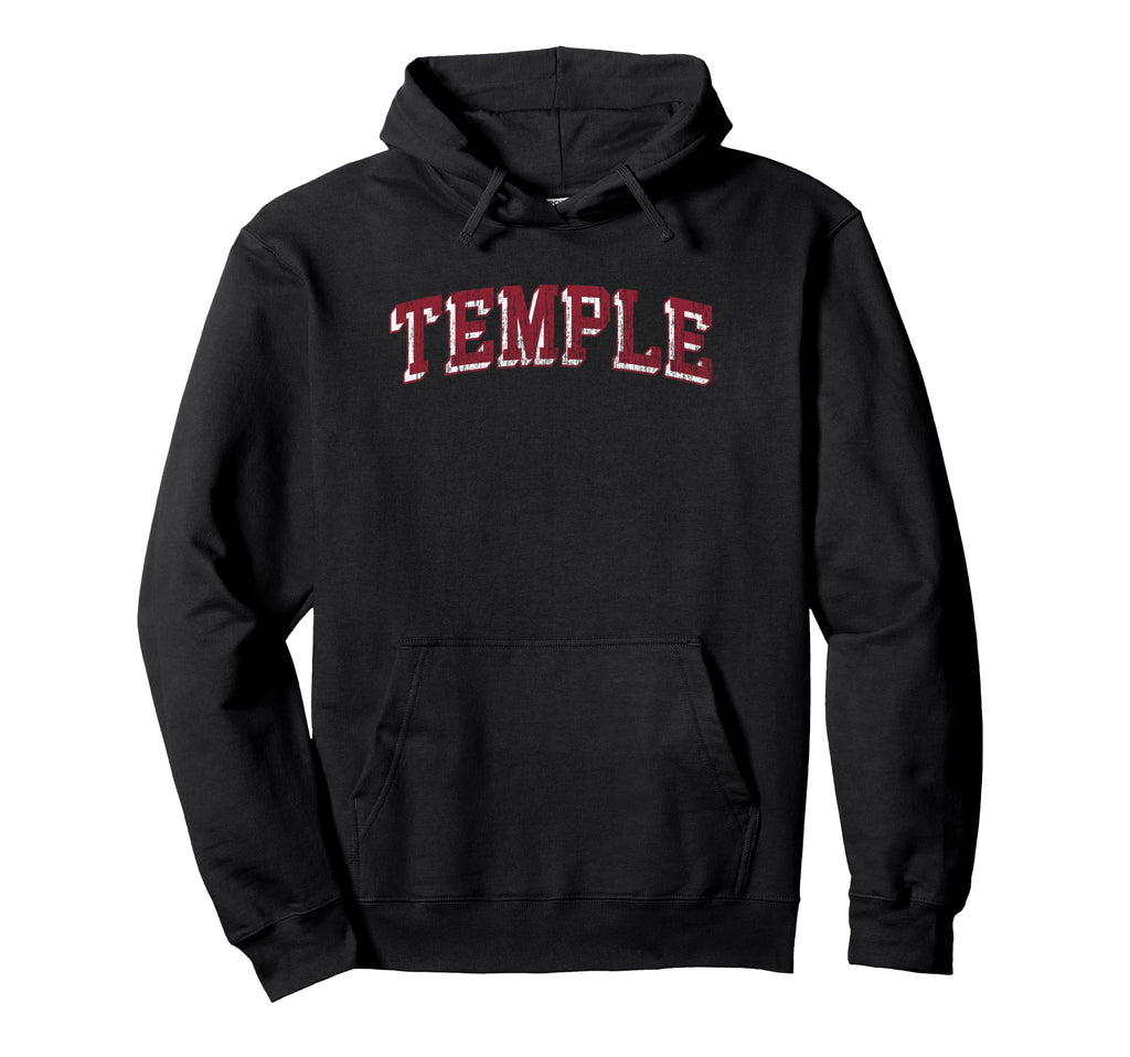 Temple Owls Retro Arch Officially Licensed Pullover Hoodie