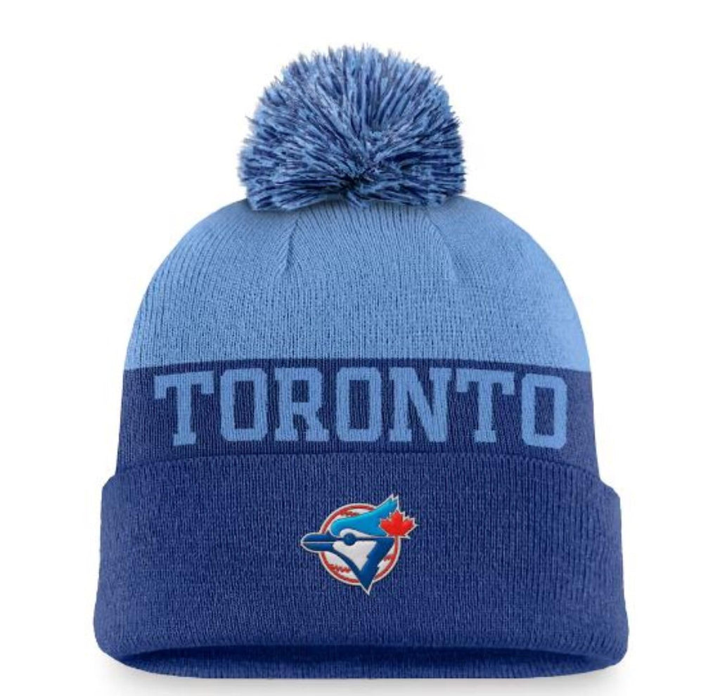 Fanatics Toronto Blue Jays Nike Royal Rewind Peak Cuffed Knit Hat with Pom - Blue, Blue, One Size
