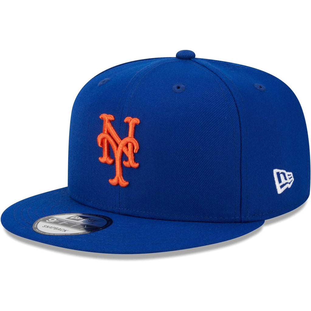 New Era Unisex-Adult MLB 9Fifty Team Color Primary Logo Adjustable Snapback Hat Cap One Size Fits All - New York Mets Blue