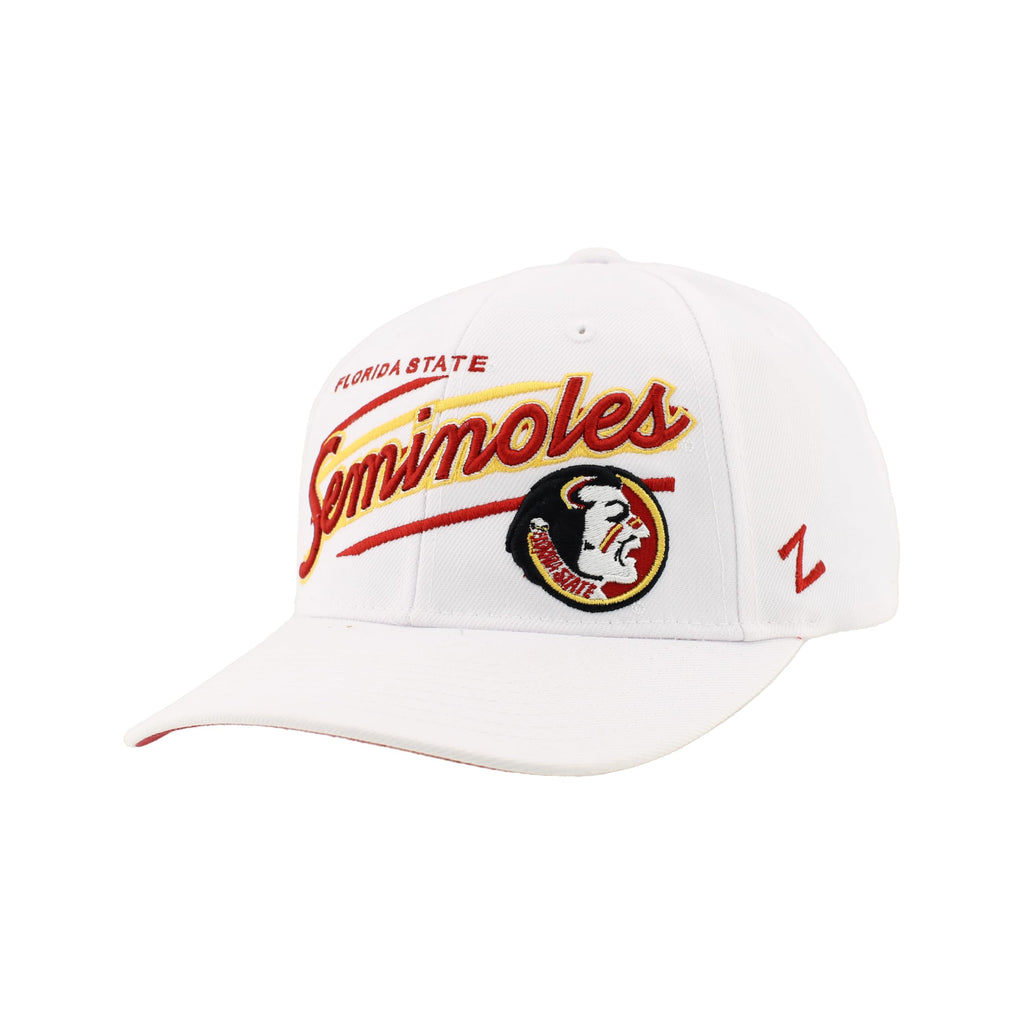 ZHATS Standard NCAA Officially Licensed Hat Competitor Retro Upshot, White, One Size